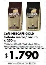 Disco Nescafé - café tostado medio/ oscuro x 250 g oferta