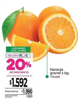 La Anonima Naranja granel oferta