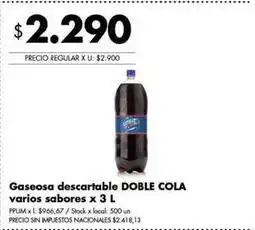 Disco Gaseosa descartable doble cola oferta