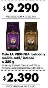 Disco La virginia - café la virginia tostado y molido sutil/ intenso oferta