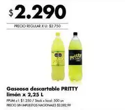 Disco Pritty - gaseosa descartable oferta