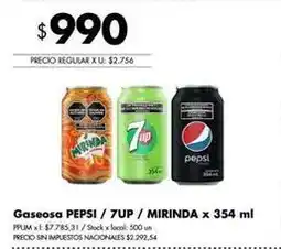 Disco Gaseosa pepsi / 7up / mirinda oferta