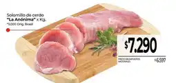 La Anonima La anónima - solomillo de cerdo oferta