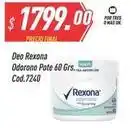 Supermercados Comodin Rexona - odorono pote 60 grs. cod.7240 oferta