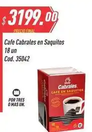 Supermercados Comodin Cabrales - cafe en saquitos cod. 35042 oferta