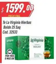 Supermercados Comodin La virginia - te hierbas boldo 25 saq cod. 32533 oferta