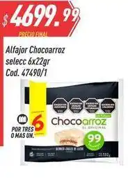 Supermercados Comodin Chocoarroz - alfajor selecc 6x22gr cod. 47490/1 oferta