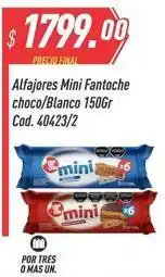 Supermercados Comodin Fantoche - alfajores mini choco/blanco 150gr cod. 40423/2 oferta