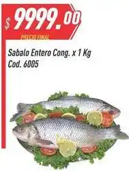 Supermercados Comodin Sabalo entero cong. x 1 kg cod. 6005 oferta