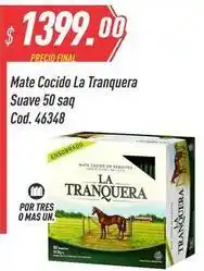 Supermercados Comodin La tranquera - mate cocido suave 50 saq cod. 46348 oferta