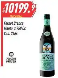 Supermercados Comodin Fernet branca - fernet menta cod. 2664 oferta