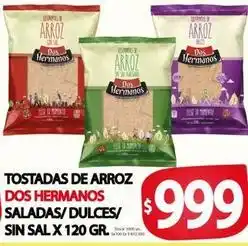 Supermercados Mariano Max Dos hermanos - tostadas de arroz oferta