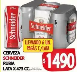 Supermercados Mariano Max Schneider - cerveza rubia lata oferta
