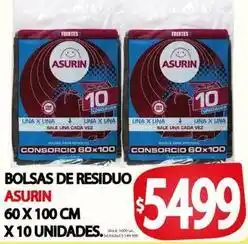 Supermercados Mariano Max Asurin - bolsas de residuo 60 x 100 cm x 10 unidades oferta