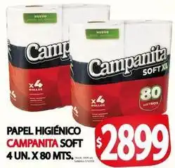 Supermercados Mariano Max Campanita - papel higiénico 4 un. x 80 mts oferta