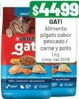 Almacor Gati - alimento p/gato sabor pescado / carne y pollo oferta