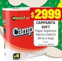 Almacor Campanita - papel higienico blanco clasico oferta