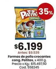 Coto Patitas - formas de pollo crocantes cong oferta