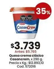 Coto Casancrem - queso crema cl uevo sico oferta
