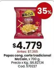 Coto Papas cong. corte tradicional oferta