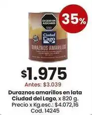 Coto Ciudad del lago - duraznos amarillos oferta