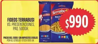 Supermercados Vea Terrabusi - fideos oferta