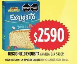 Supermercados Vea Exquisita - bizcochuelo oferta