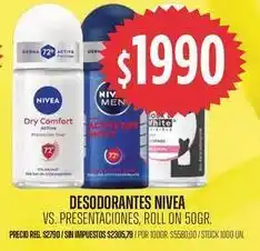 Supermercados Vea Nivea - desodorantes roll on oferta