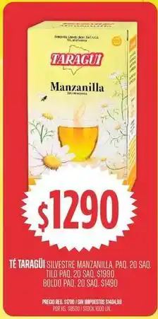 Supermercados Vea Taraguí - té taragüi silvestre manzanilla oferta