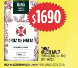 Supermercados Vea Cruz de malta - yerba oferta