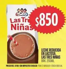 Supermercados Vea Las tres niñas - leche reducida en lactosa oferta