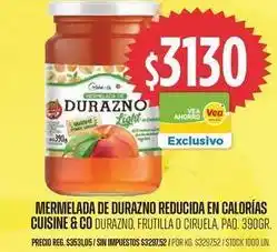 Supermercados Vea Vea - mermelada de durazno reducida en calorias oferta