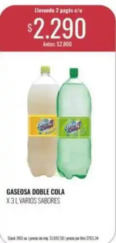Supermercados Tadicor Gaseosa doble cola oferta