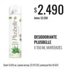 Supermercados Tadicor Plusbelle - desodorante oferta