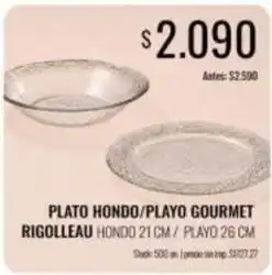 Supermercados Tadicor Rigolleau - plato hondo/playo gourmet oferta