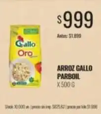 Supermercados Tadicor Gallo oro - arroz parboil oferta