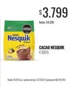 Supermercados Tadicor Nesquik - cacao oferta