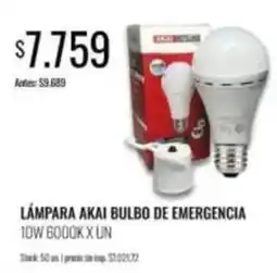 Supermercados Tadicor Lámpara bulbo de emergencia oferta