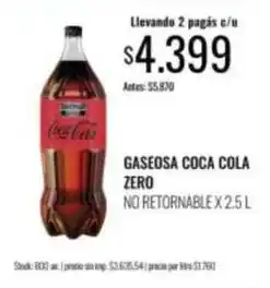 Supermercados Tadicor Coca cola - gaseosa coca cola zero oferta