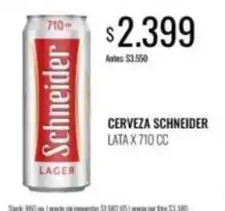Supermercados Tadicor Schneider - cerveza lager lata oferta