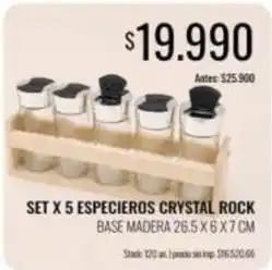 Supermercados Tadicor Especieros crystal rock oferta