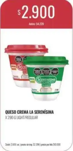 Supermercados Tadicor La serenísima - queso crema oferta