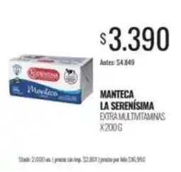 Supermercados Tadicor La serenísima - manteca oferta