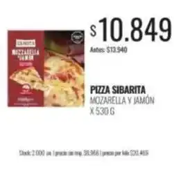 Supermercados Tadicor Sibarita - pizza mozarella y jamón oferta