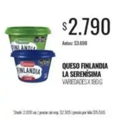 Supermercados Tadicor Finlandia - queso oferta
