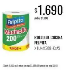 Supermercados Tadicor Felpita - maxirollo 200 oferta