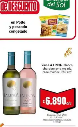 Cooperativa Obrera La linda - vino la linda, blanco, chardonnay o rosado oferta