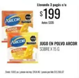 Supermercados Tadicor Arcor - jugo en polvo sobre oferta