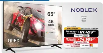 Noblex - tv qled 65 4k uhd