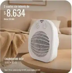 Supermercados Tadicor Caloventor 1800 w dc-01 oferta